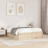 Bed frame without mattress 140x200 cm solid pine wood