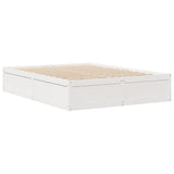 Cadre de lit sans matelas blanc 140x200 cm bois de pin massif