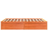 Cadre de lit sans matelas cire marron 140x200cm bois pin massif