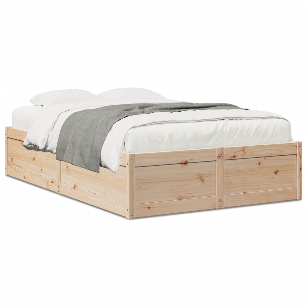 Cadre de lit sans matelas 120x200 cm bois de pin massif