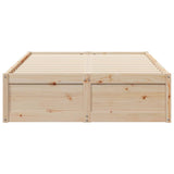 Bed frame without mattress 120x200 cm solid pine wood