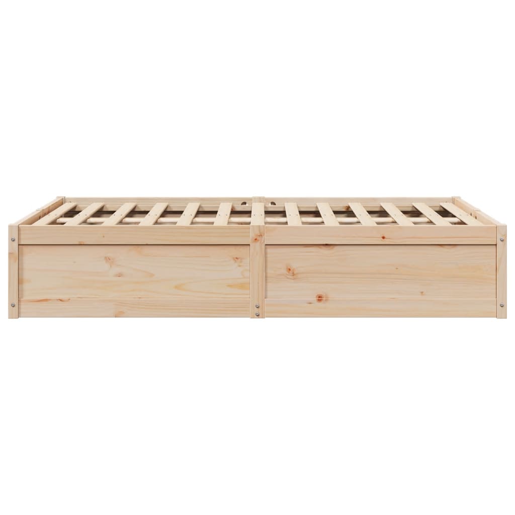 Bed frame without mattress 120x200 cm solid pine wood