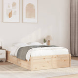 Bed frame without mattress 120x200 cm solid pine wood