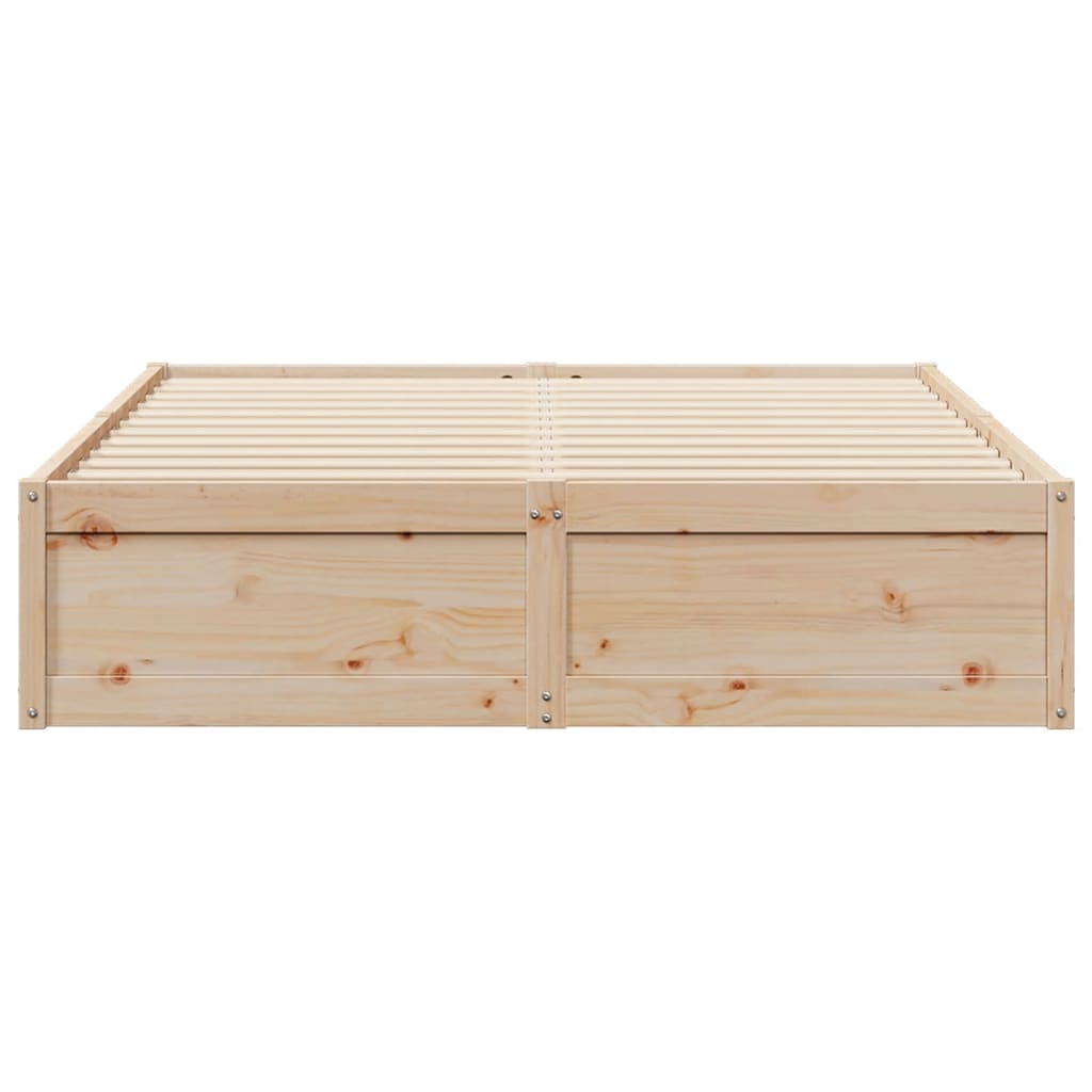 Cadre de lit sans matelas 140x190 cm bois de pin massif