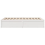 Cadre de lit sans matelas blanc 135x190 cm bois de pin massif