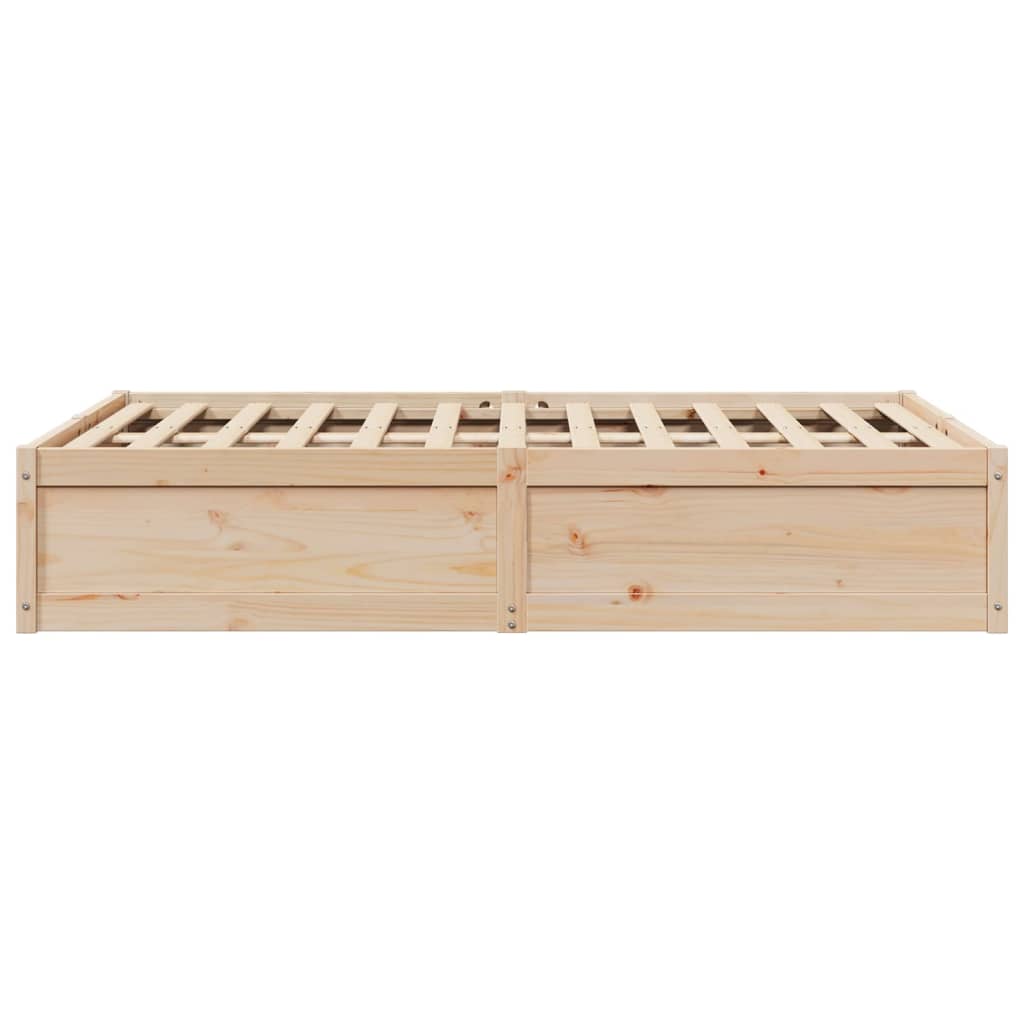 Bed frame without mattress 120x190 cm solid pine wood