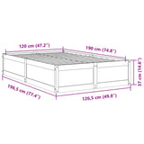 Cadre de lit sans matelas 120x190 cm bois de pin massif