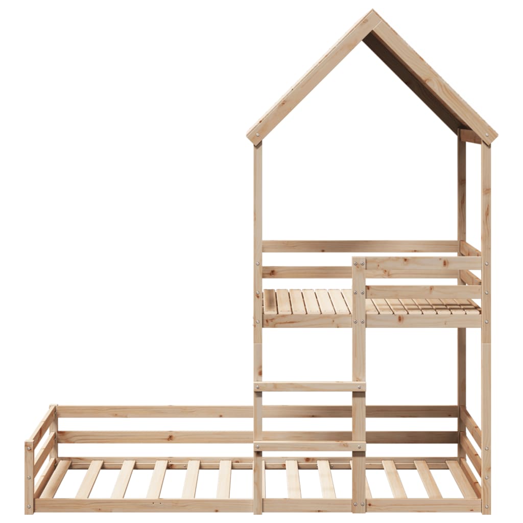 Bunk bed without mattress 90x200 cm solid pine wood