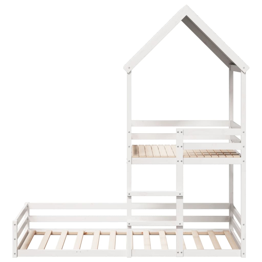 Bunk bed without mattress white 80x200 cm solid pine wood