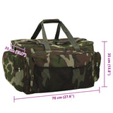 Sac de pêche imperméable vert camouflage tissu oxford