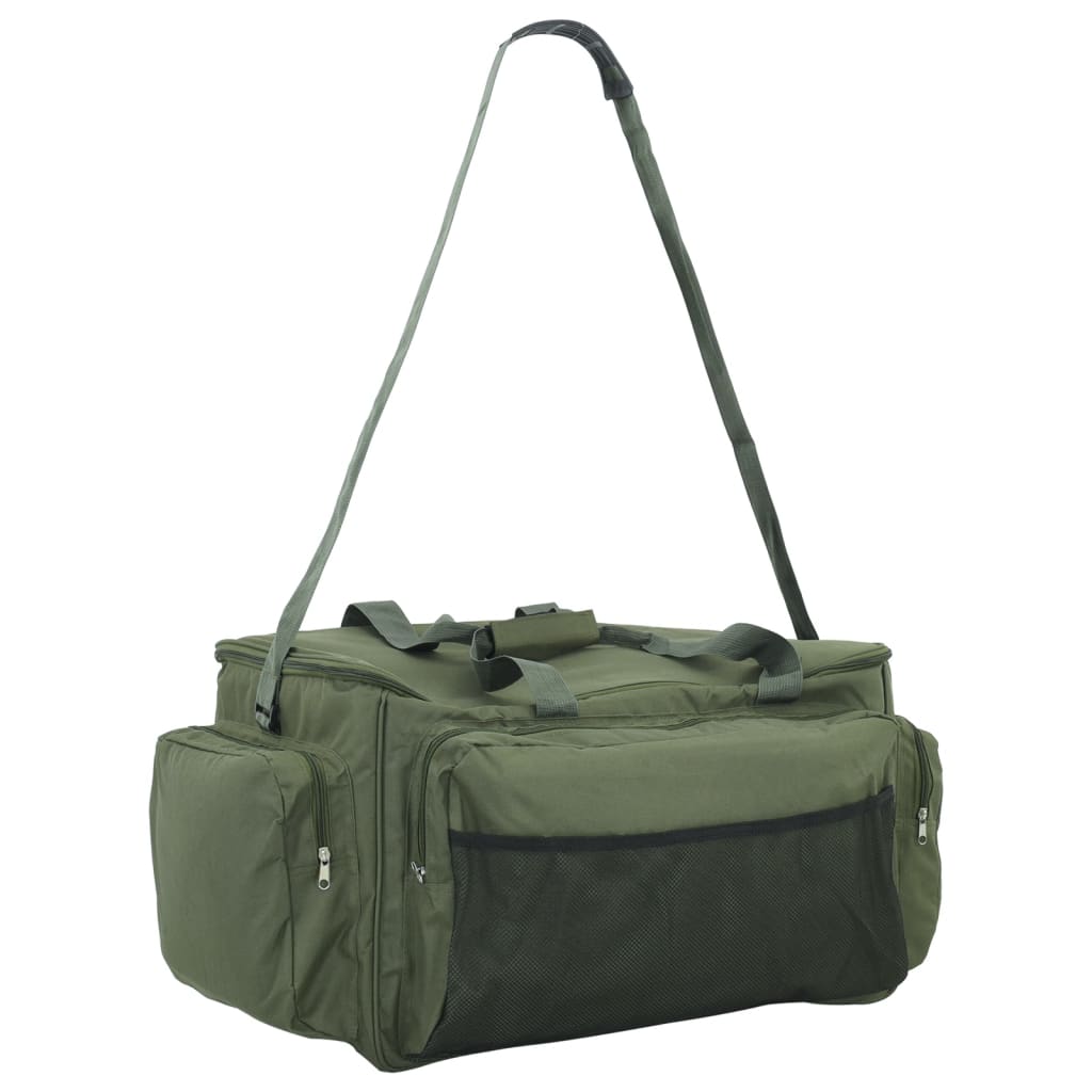 Sac de pêche imperméable vert foncé tissu oxford