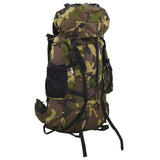 Sac à dos de randonnée vert camouflage 60 L tissu oxford