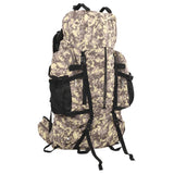 Sac à dos de randonnée marron camouflage 60 L tissu oxford