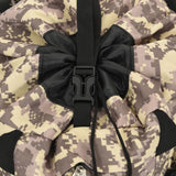 Sac à dos de randonnée marron camouflage 80 L tissu oxford