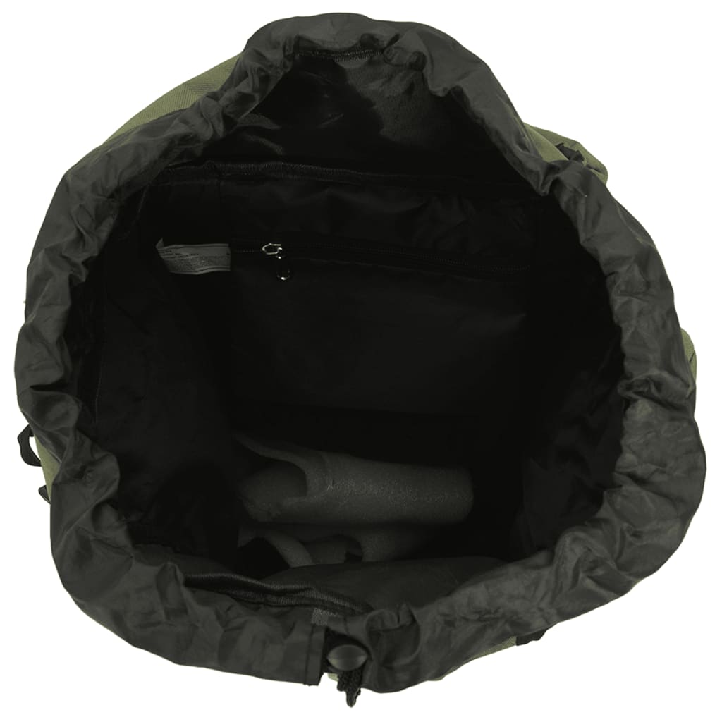 Sac à dos de randonnée vert armée 100 L tissu oxford