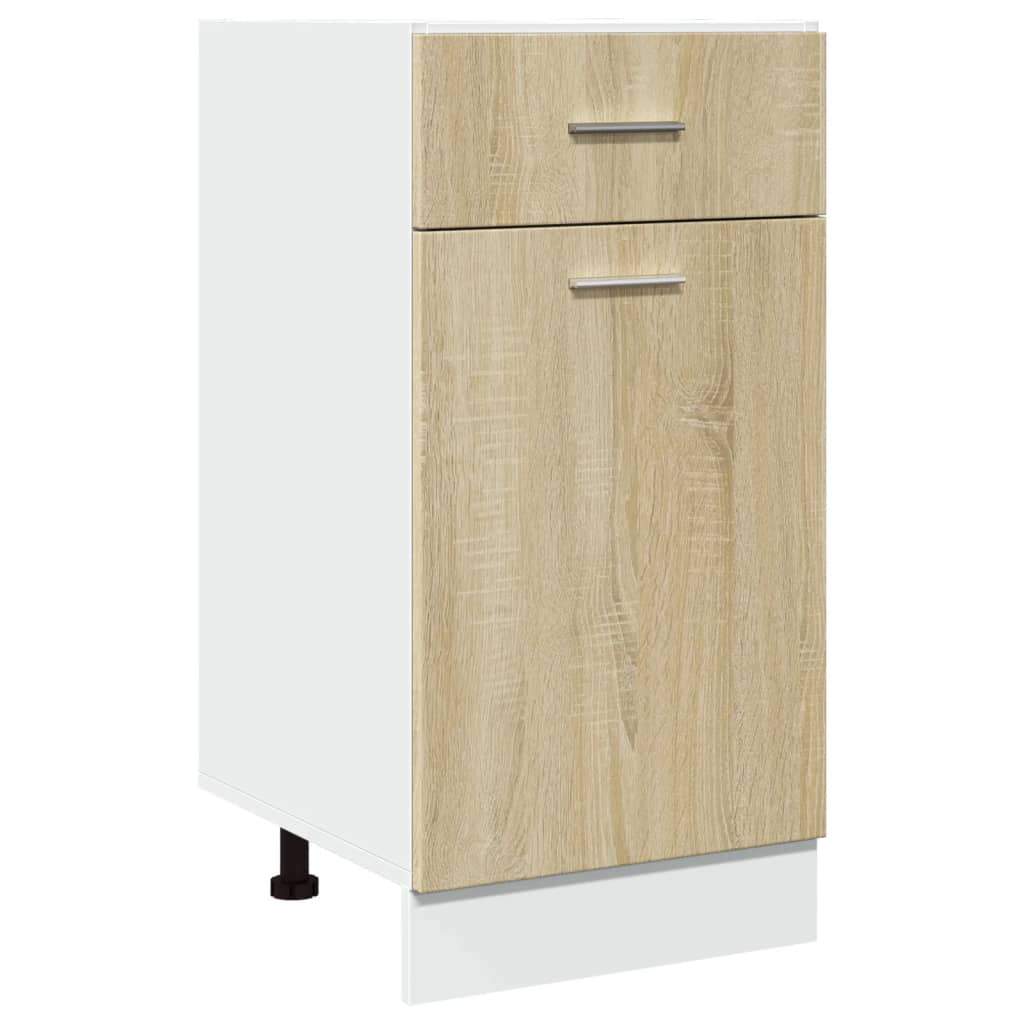 Armoire de plancher tiroir chêne sonoma bois d'ingénierie