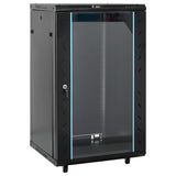 18U 19" IP20 60x60x100 cm Network Cabinet with Swivel Feet