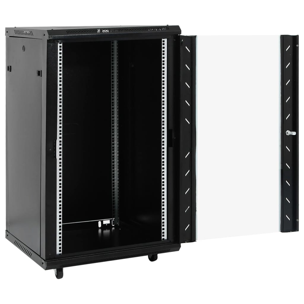 18U 19" IP20 60x60x100 cm Network Cabinet with Swivel Feet