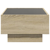 Table basse avec LED chêne sonoma 70x50x30 cm bois d'ingénierie