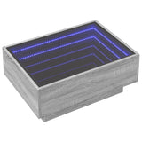 Couchtisch mit LED, sonomagrau, 70 x 50 x 30 cm, Holzwerkstoff