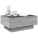 Table basse avec LED sonoma gris 70x50x30 cm bois d'ingénierie