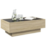 Table basse avec LED chêne sonoma 90x50x30 cm bois d'ingénierie