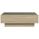 Table basse avec LED chêne sonoma 90x50x30 cm bois d'ingénierie