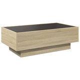 Table basse avec LED chêne sonoma 90x50x30 cm bois d'ingénierie