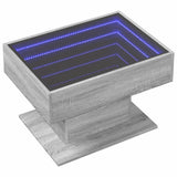 Couchtisch mit LED, sonomagrau, 70 x 50 x 45 cm, Holzwerkstoff