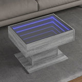 Couchtisch mit LED, sonomagrau, 70 x 50 x 45 cm, Holzwerkstoff