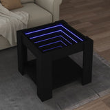 Couchtisch mit schwarzer LED, 53 x 53 x 45 cm, Holzwerkstoff