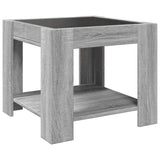 Table basse avec LED sonoma gris 53x53x45 cm bois d'ingénierie