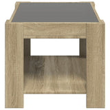 Table basse avec LED chêne sonoma 73x53x45 cm bois d'ingénierie