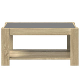 Couchtisch mit LED, Sonoma-Eiche, 93 x 53 x 45 cm, Holzwerkstoff