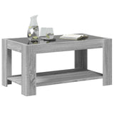 Table basse avec LED sonoma gris 93x53x45 cm bois d'ingénierie