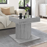 Table basse avec LED sonoma gris 50x50x45 cm bois d'ingénierie