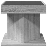 Table basse avec LED sonoma gris 50x50x45 cm bois d'ingénierie