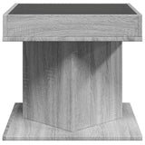 Table basse avec LED sonoma gris 50x50x45 cm bois d'ingénierie