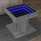 Couchtisch mit LED, sonomagrau, 50 x 50 x 45 cm, Holzwerkstoff