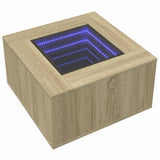 Couchtisch mit LED Sonoma-Eiche 60x60x40 cm, Holzwerkstoff