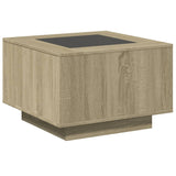 Couchtisch mit LED Sonoma-Eiche 60x60x40 cm, Holzwerkstoff