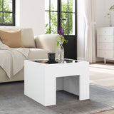 Table basse avec LED infini blanc 40x40x30 cm