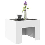 Table basse avec LED infini blanc 40x40x30 cm