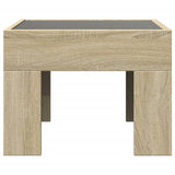 Table basse avec LED infini chêne sonoma 40x40x30 cm