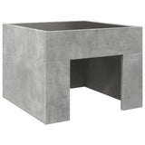 Table basse avec LED infini gris béton 40x40x30 cm