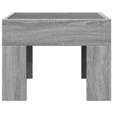 Table basse avec LED infini sonoma gris 40x40x30 cm