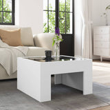 Table basse avec LED infini blanc 50x50x30 cm