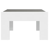 Table basse avec LED infini blanc 50x50x30 cm