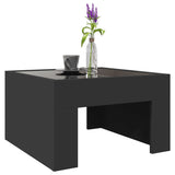 Table basse avec LED infini noir 50x50x30 cm