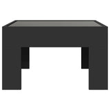 Table basse avec LED infini noir 50x50x30 cm